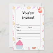 Vul de blanco verjaardagsuitnodiging in kaart (Voorkant)