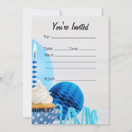 Vul de blanco verjaardagsuitnodiging in kaart