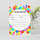 Vul de blanco verjaardagsuitnodiging in kaart (Staand voorkant)