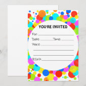 Vul de blanco verjaardagsuitnodiging in kaart (Voorkant / Achterkant)