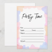 Vul de blanco verjaardagsuitnodiging in kaart (Voorkant / Achterkant)