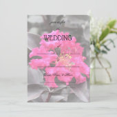 Vul de Blank Floral Wedding Uitnodiging in (Staand voorkant)