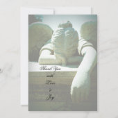 Vul de Blank Floral Wedding Uitnodiging in (Achterkant)