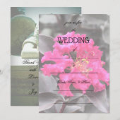 Vul de Blank Floral Wedding Uitnodiging in (Voorkant / Achterkant)