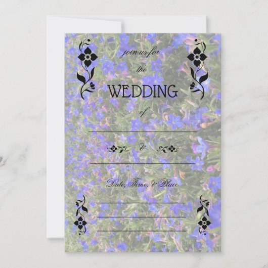 Vul de Blank Floral Wedding Uitnodiging in (Voorkant)