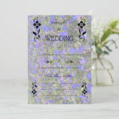 Vul de Blank Floral Wedding Uitnodiging in (Staand voorkant)