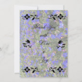 Vul de Blank Floral Wedding Uitnodiging in (Achterkant)