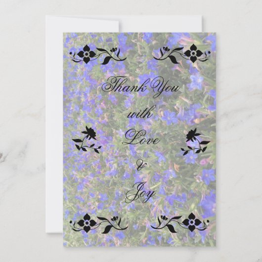 Vul de Blank Floral Wedding Uitnodiging in (Achterkant)