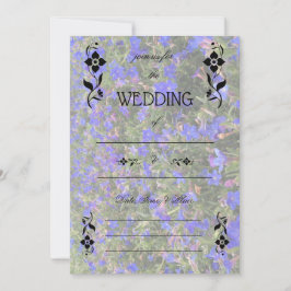 Vul de Blank Floral Wedding Uitnodiging in