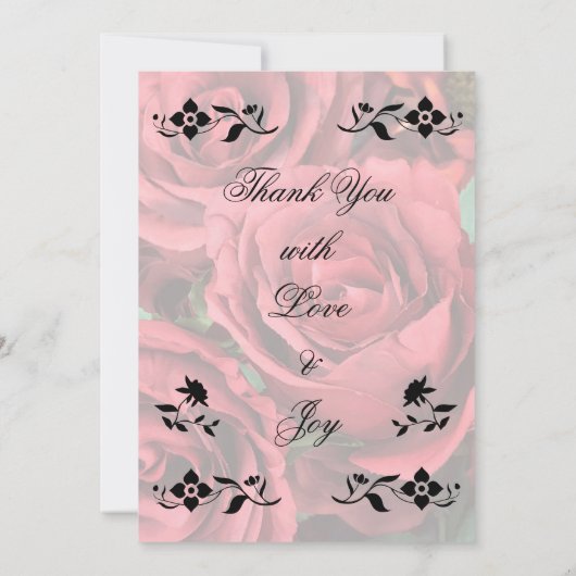 Vul de Blank Floral Wedding Uitnodiging in (Achterkant)