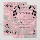 Vul de Blank Floral Wedding Uitnodiging in (Voorkant / Achterkant)