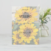Vul de Blank Floral Wedding Uitnodiging in (Staand voorkant)
