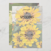 Vul de Blank Floral Wedding Uitnodiging in (Voorkant / Achterkant)