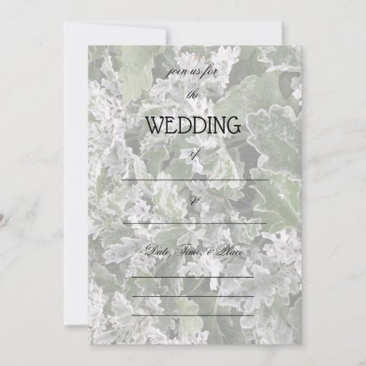 Vul de Blank Floral Wedding Uitnodiging in (Voorkant)