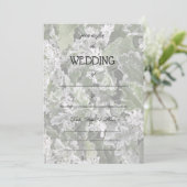 Vul de Blank Floral Wedding Uitnodiging in (Staand voorkant)