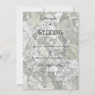 Vul de Blank Floral Wedding Uitnodiging in