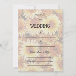 Vul de Blank Floral Wedding Uitnodiging in