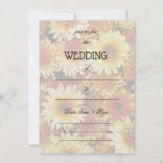 Vul de Blank Floral Wedding Uitnodiging in