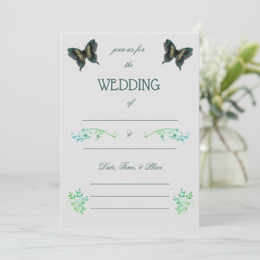 Vul de Blank Uitnodiging van de Weddenschap in (Staand voorkant)