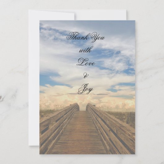 Vul de Blank Uitnodiging van het Beach huwelijk in (Achterkant)