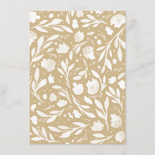 Vul de Blank Waterverf Floral Wedding Day in Advieskaart (Achterkant)