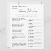 Vul de Blanks Love Story in | Vrijgezellenfeesten Kaart (Achterkant)