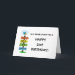 Vul de borden Fun 21st Birthday Kaart in<br><div class="desc">Wat leuk! Schrijf je eigen "tekenen" bericht. Om meer mijlpaal verjaardagskaarten te zien,  klik op Zigglets Store link of bezoek onze website op www.zigglets.com (zie hoe u $$ besparen op de verzending)</div>
