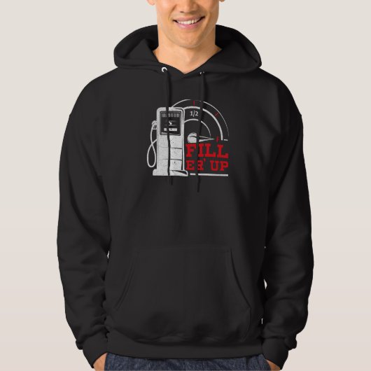 Vul de Er op het gasstation Attendant Gas Pump Gas Hoodie (Voorkant)
