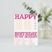 Vul de lege Happy Birthday in! Briefkaart (Staand voorkant)