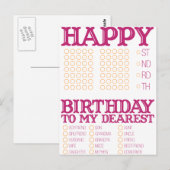 Vul de lege Happy Birthday in! Briefkaart (Voorkant / Achterkant)