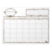 Vul de lege kalender in notitieblok (Voorkant)