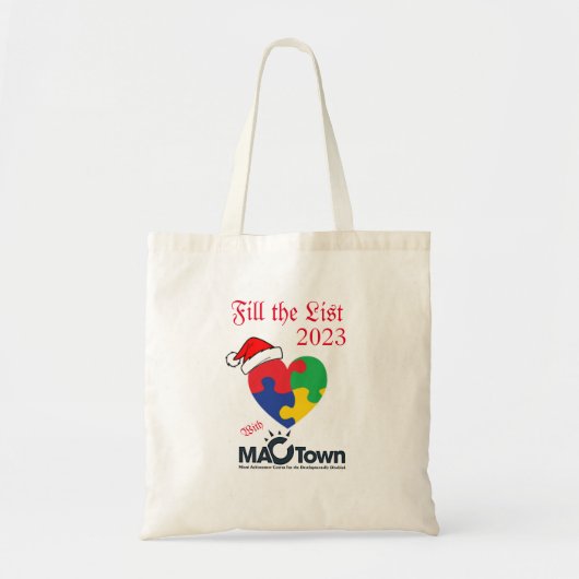 Vul de lijst 2023, MacTown Autisme Awareness, Tote Bag (Voorkant)