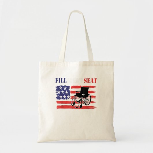 Vul de stoel die Trump 2020 Dis Tote Bag (Voorkant)