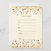 Vul de uitnodiging in voor de goudmarjodie van de (Voorkant)