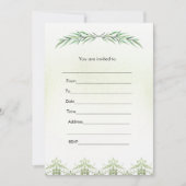 Vul de waterverf van de uitnodigingsgrove tak in kaart (Voorkant)