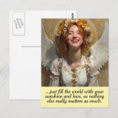 Vul de wereld met liefde briefkaart (Voorkant / Achterkant)