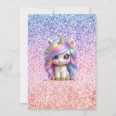 Vul eenhoorn uitnodiging in (Achterkant)