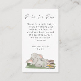 Vul Elephant Script Books voor Baby shower aan Informatiekaartje