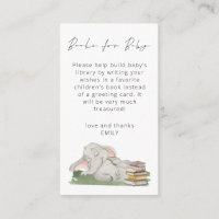 Vul Elephant Script Books voor Baby shower aan