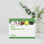 Vul elkaar aan Bedankt Kaarten voor Kinderen Sport (Staand voorkant)