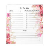 Vul Floral aan om lijst te doen Notitieblok (Voorkant)