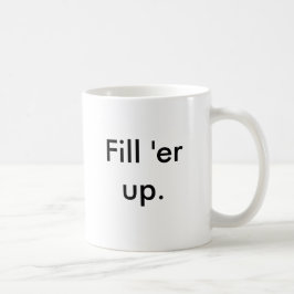Vul hem op. koffiemok