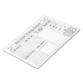 Vul het Briefpapier Blank zomerkamp in Notitieblok (Schuin)