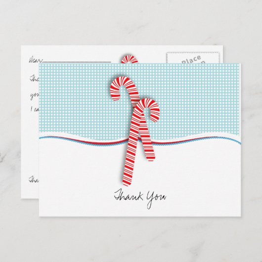 Vul het lege Briefkaart voor kerstbedankjes in (Voorkant / Achterkant)