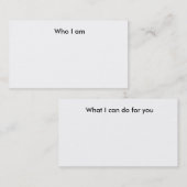 Vul het lege visitekaartje in (Voorkant / Achterkant)