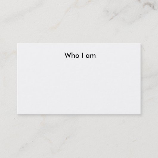 Vul het lege visitekaartje in (Voorkant)