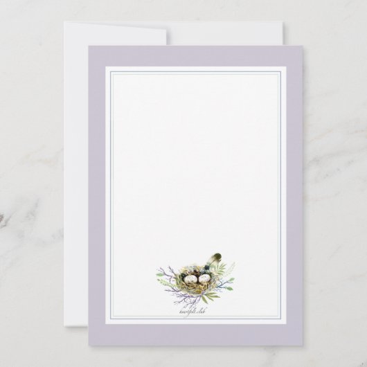 Vul hun Nest Baby shower-uitnodiging aan Kaart (Achterkant)