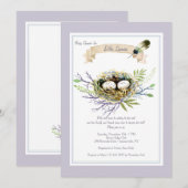 Vul hun Nest Baby shower-uitnodiging aan Kaart (Voorkant / Achterkant)