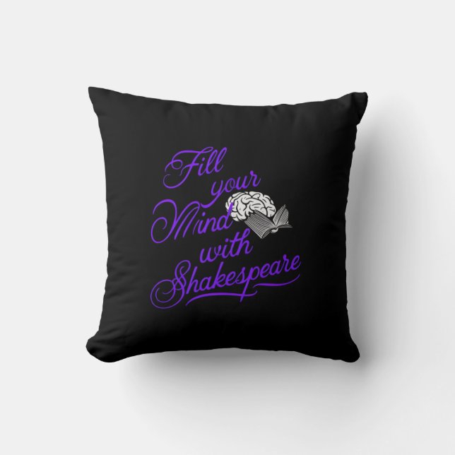 Vul je geest met Shakespeare, het ultieme geschenk Kussen (Voorkant)