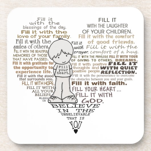 Vul je hart bier onderzetter (Voorkant)